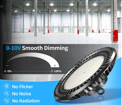 500W UFO LED High Bay Light - 56,000 Lumens, 5000K Daylight, Dimmable, IP65 Waterproof, 120VAC | ETL &amp; DLC Listed - Lumens Depot