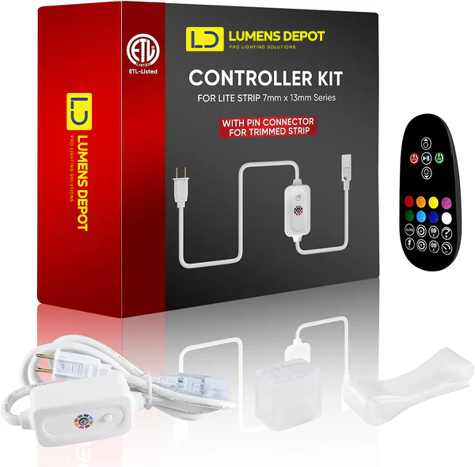 Extra Controller Kit for 110V 7x13mm RGB LED Strip Lights - Lumens Depot