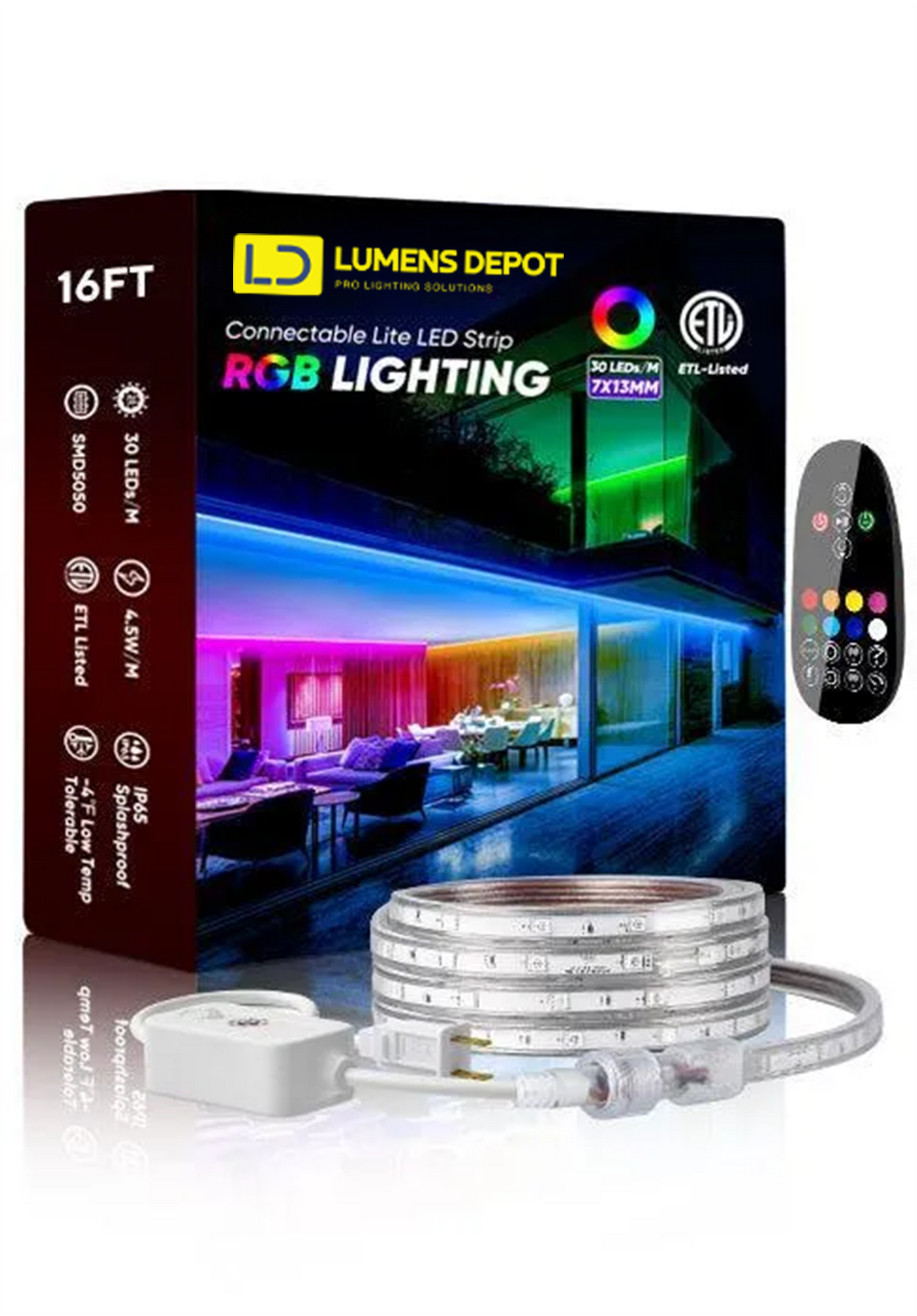 Extra Controller Kit for 110V 7x13mm RGB LED Strip Lights - Lumens Depot