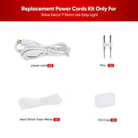 Extra Power Cord Pack for 110V 7x10mm Lite Strip LED Lights