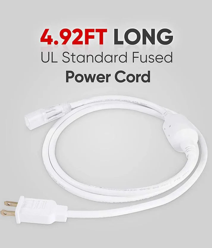 Extra 5ft Power Cord for 110V Led Neon Rope Light Super Bright - Lumens Depot