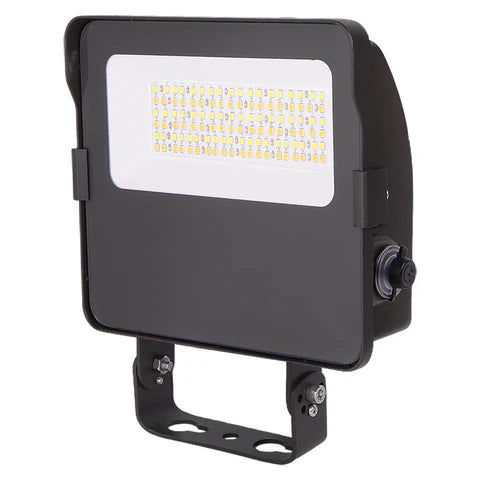 Adjustable Wattage LED Flood Light – 36W/50W/63W - Yoke Mount - Bronze Housing - High Lumen Outdoor Security & Area Lighting - Lumens Depot