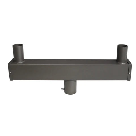 Low Profile Bullhorn with 2 Vertical Tenons at 180° – Dual Fixture Mounting Adapter for Area Lighting - Lumens Depot