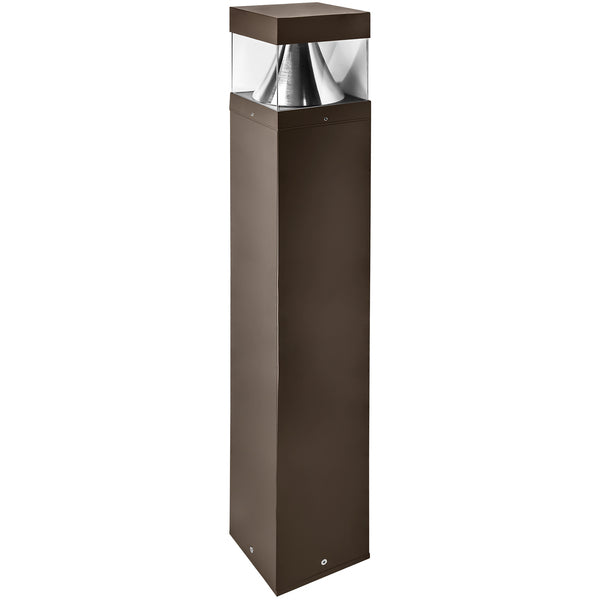 Adjustable Square Pole LED Bollard Lights – 24W/19W/14W - Modern Outdoor Pathway Lighting - Customizable Wattage & Color - Lumens Depot
