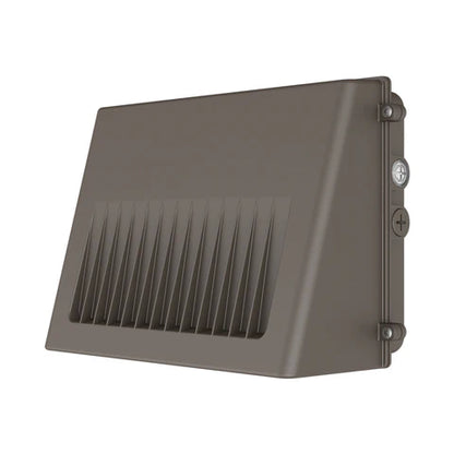 Adjustable Wattage LED Wall Pack 30W 45W 63W 9450 - Lumens Adjustable CCT 3000K 4000K 5000K - 120-277V - Bronze Housing - IP65 - UL DLC Listed - Lumens Depot