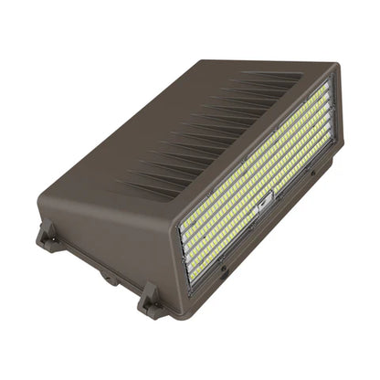 Adjustable Wattage LED Wall Pack - 45W/63W/90W - 13500 Lumens - CCT Selectable 3000K/4000K/5000K - 120-277V - Bronze Housing - IP65 Rated - UL & DLC Listed - Lumens Depot