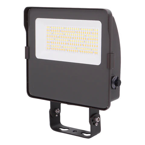 Adjustable Wattage LED Flood Light – 17W/25W/30W - Yoke Mount - Bronze Housing - High Lumen Outdoor Security & Area Lighting - Lumens Depot
