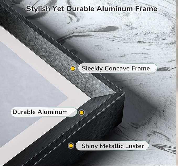 40x30 Black Frontlit LED Bathroom Mirror with 3 CCT – Dimmable - Anti-Fog - Metal Frame - Lumens Depot
