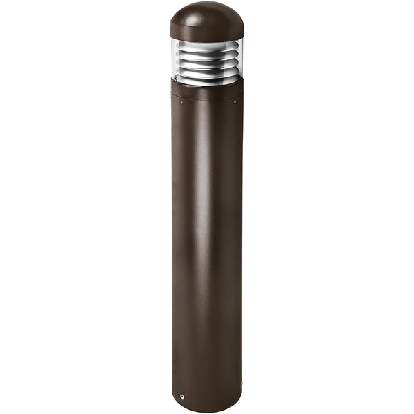 LED Bollard Light – 24W/19W/14W - Round Pole Included - Wattage & Color Selectable - Outdoor Pathway Lighting - Lumens Depot