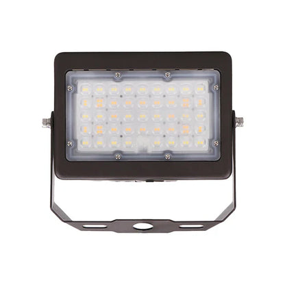 2nd Gen 50W LED Flood Light – U-Shaped Bracket - Bronze Housing – High Lumen Outdoor Security & Area Lighting - Lumens Depot