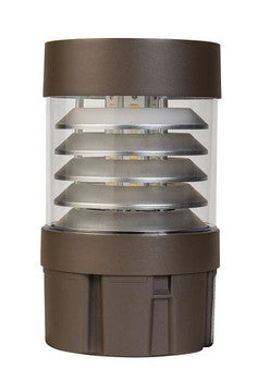 LED Bollard Light – 24W/19W/14W - Round Pole Included - Wattage & Color Selectable - Outdoor Landscape Lighting - Lumens Depot