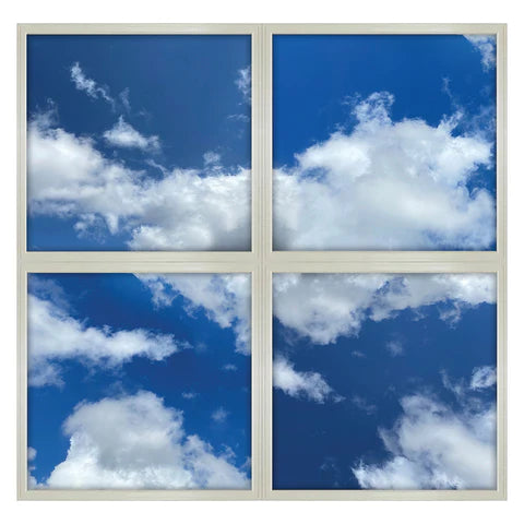LED Ceiling Panel Light, Cloud Design, 2x2, 24W/29W/32W/39W Selectable Watts, CCT 4000K-6500K, 4875 Lumens - Lumens Depot