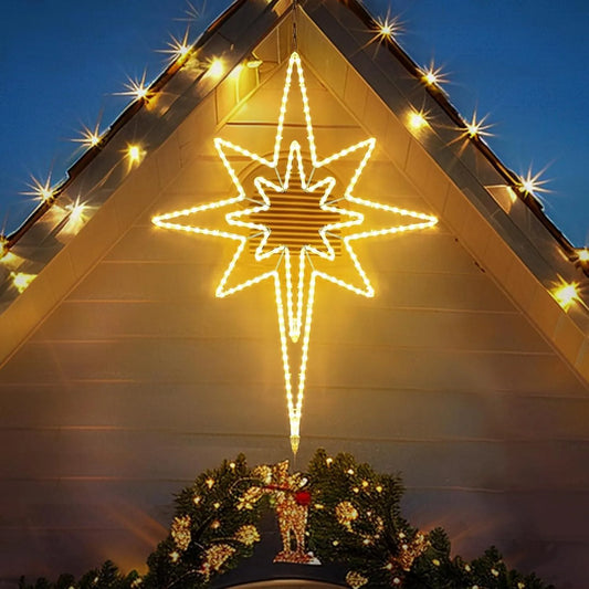 Large Star of Bethlehem Christmas Light – Warm White Plug-In Motif - Lumens Depot