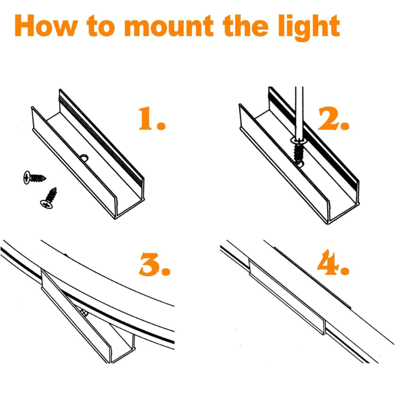 Additional Mounting Kit for 110V Single Color LED Neon Lights - Lumens Depot