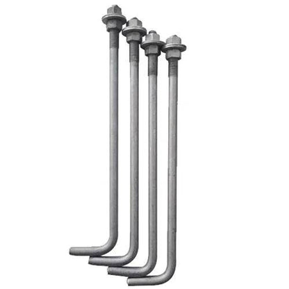 Galvanized Steel Anchor Bolts for Light Poles - Pre-drilled, Rust-Resistant (Round/Square) - Lumens Depot