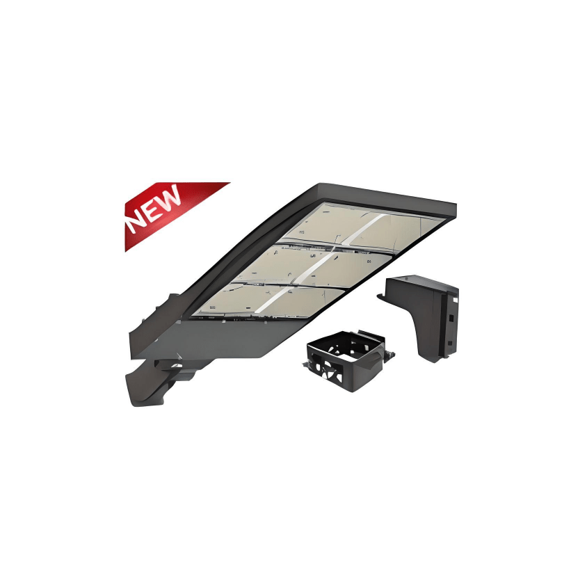LED Shoebox Light Bracket - Brown 3-in-1 Adjustable Mount | Direct, Trunnion & Slip Fitter Arm - Lumens Depot
