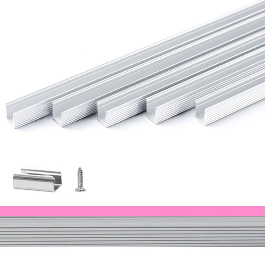 3.3FT Aluminum Channel Track for 12V/24V Silicone Neon LED Strip Lights - Lumens Depot