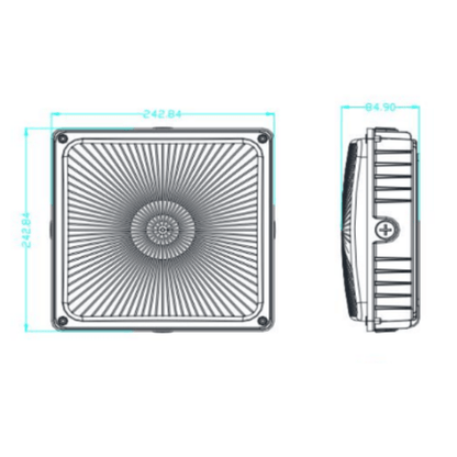 High-Performance 70W LED Canopy Light - 9000 Lumens, 5000K Daylight White - Metal Halide 250W Replacement - Energy-Efficient Outdoor Lighting Fixture - Lumens Depot