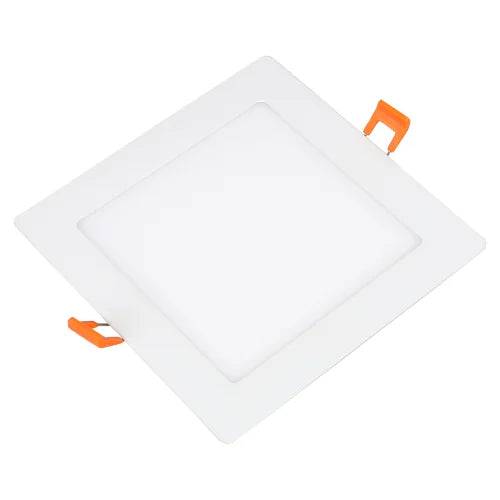 6 Inch Slim Flat Panel Square LED Downlight 5CCT 2700K-6000K Tunable 12W 900lm White ETL Listed - Lumens Depot