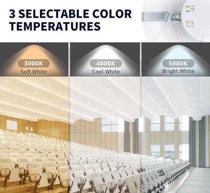 8 Inch Recessed LED Commercial Downlight with J-Box - Wattage Adjustable 16W/21W/27W, CCT Selectable (3000K/4000K/5000K ),120-277V - Lumens Depot