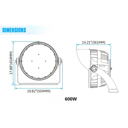 600 Watt Energy-Efficient and Durable LED Sports Flood Light for Versatile Outdoor Lighting Solutions - 81,953 Lumens - Lumens Depot