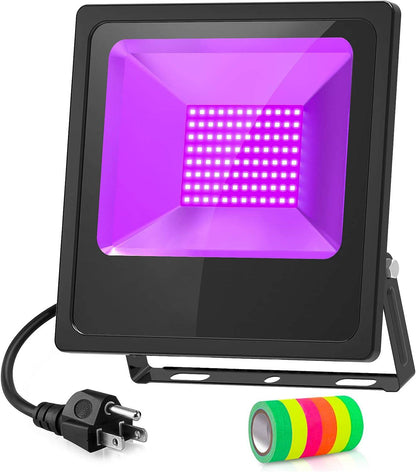 100W LED UV Black Light Flood Light for Mesmerizing Glow Effects - Ideal for Neon Colors, Reactive Pigments, and Fluorescent Artistry - Lumens Depot