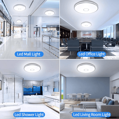 Upgrade Your Space with an Ultra-Bright 15-Inch Square LED Flush Mount Ceiling Light - 40W, 3800 Lumens, 5000K Daylight, Energy-Efficient, and IP44 Waterproof for Versatile, Sleek Design - Lumens Depot