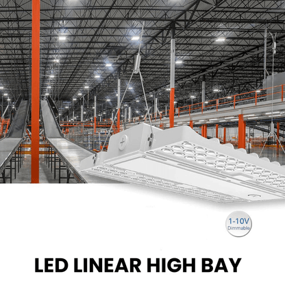 1.2ft LED Linear High Bay Light - Adjustable Wattage & CCT, 31,500 Lumens - Lumens Depot