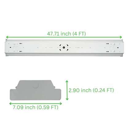 4ft LED Wraparound Light 40W - 3500K/4000K/5000K CCT Selectable - Prismatic Lens - Lumens Depot