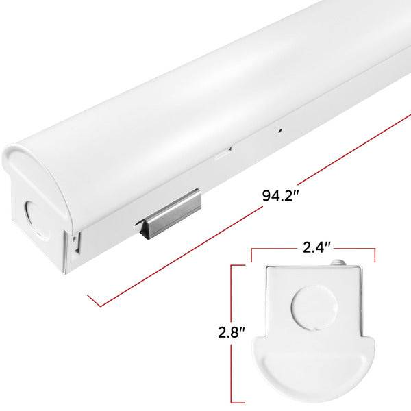 8ft LED Linear Strip Light - 80W Tunable and 12000 Lumens, 3500k/4000k/5000k CCT Adjustable, 0-10V Dimmable- UL &DLC Listed - Lumens Depot