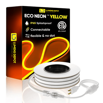 110V Eco Gold Yellow LED Neon Rope Light – 189 Lumens/M - Lumens Depot