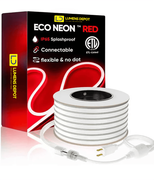 110V Energy-Efficient Red LED Neon Rope Light – 189 Lumens/M, Medium-Priced - Lumens Depot