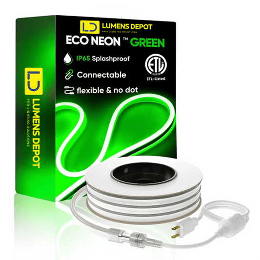 110V Eco Green Neon Rope Light – Energy Efficient, 189 Lumens/M - Lumens Depot