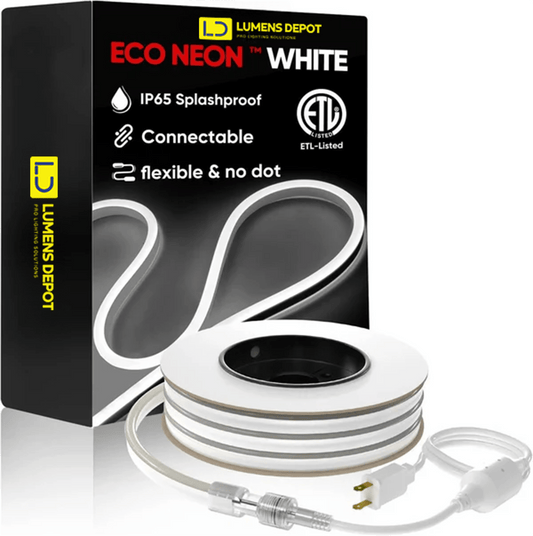 110V Energy-Efficient LED Neon Rope Light, 4500K Natural White, 189 Lumens/M - Lumens Depot