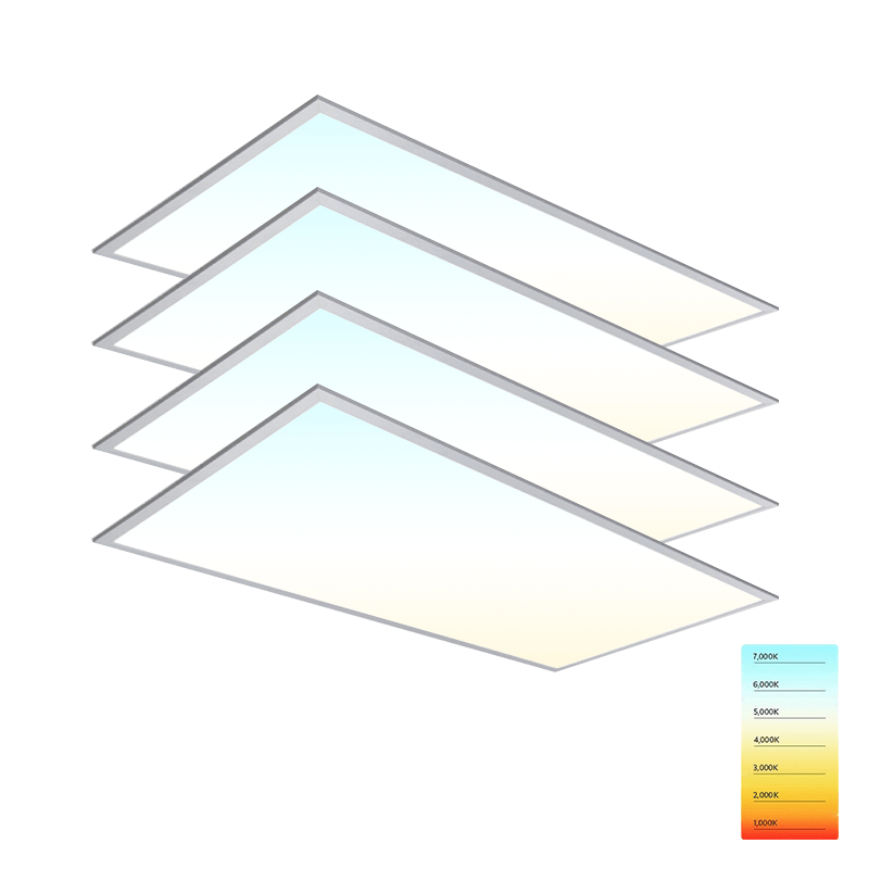 LED Ceiling Panel Light, 2x4, 72W/60W/50W/40W/30W, Watt & CCT Selectable, 9000lm ,Ultra Thin - Lumens Depot