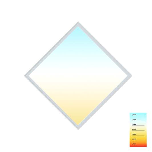 2' x 2' LED Backlit Panel Light, Power & CCT Adjustable (20W-40W, 3000K-6500K), 120-277VAC, 0-10V Dimmable, Recessed/Surface/Suspended Mounting, Suitable for Offices, Retail, Hospitality & More - Lumens Depot