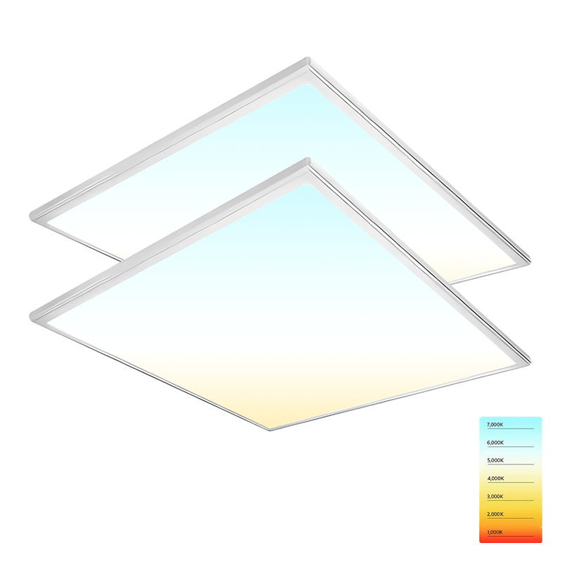 2x2 LED Panel Light, 20W/30W/40W (wattage Adjustable) and CCT (3500K/4000K/5000K) with 130LM/Watt, 0-10V Dimmable, Backlit - ETL & DLC Premium - Lumens Depot