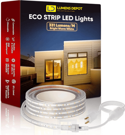 510 Lumen 2800K Super Bright LED Strip Lights for Indoor and Outdoor - Lumens Depot