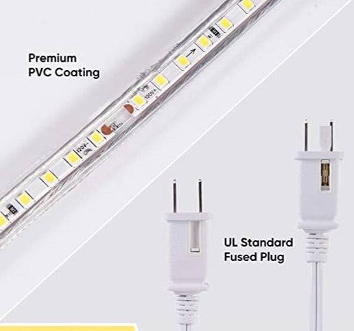 110V High-End 6500K Cool White LED Strip - 430 Lumens - Bright, Efficient, and Durable | LED Strip Light Best for Indoor and Outdoor Use - Lumens Depot