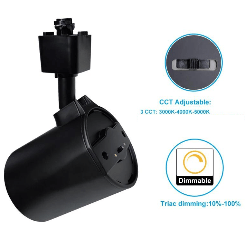 30W LED Track Lighting - 2700K/3000K/4000K/5000K/5700K - Adjustable 5-Color Temperature - Lumens Depot