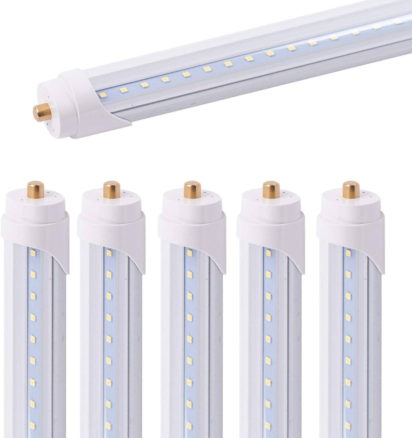 T8 - 8FT FA8 LED Tube Light - 40W, 5000K, 5000 Lumens, ETL Certified Clear Lens - Lumens Depot