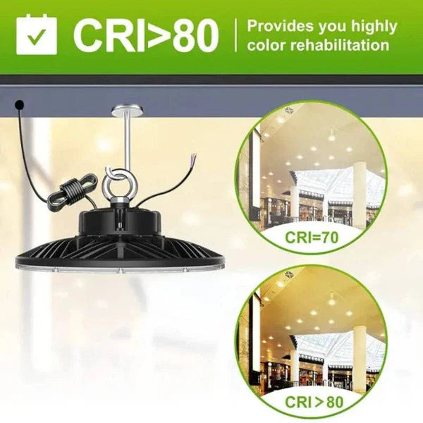 LED UFO High Bay Light, 150W, CCT 5000K, 20,852 Lumens, 100-277 VAC - Lumens Depot