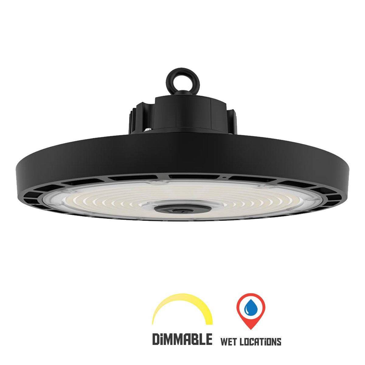 150W UFO LED High Bay Light, Selectable Wattage(80W/100W/150W) & CCT(4000K/5000K), 0-10V Dimmable, AC100-277V, CRI>80, ETL Certified - Lumens Depot