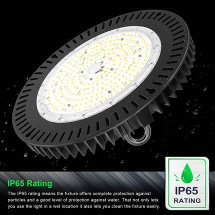 200W UFO High Bay LED Light – 30000 Lumens, 5000K Daylight,0-10V Dimmable, Energy-Efficient Commercial Lighting for Warehouses - Lumens Depot