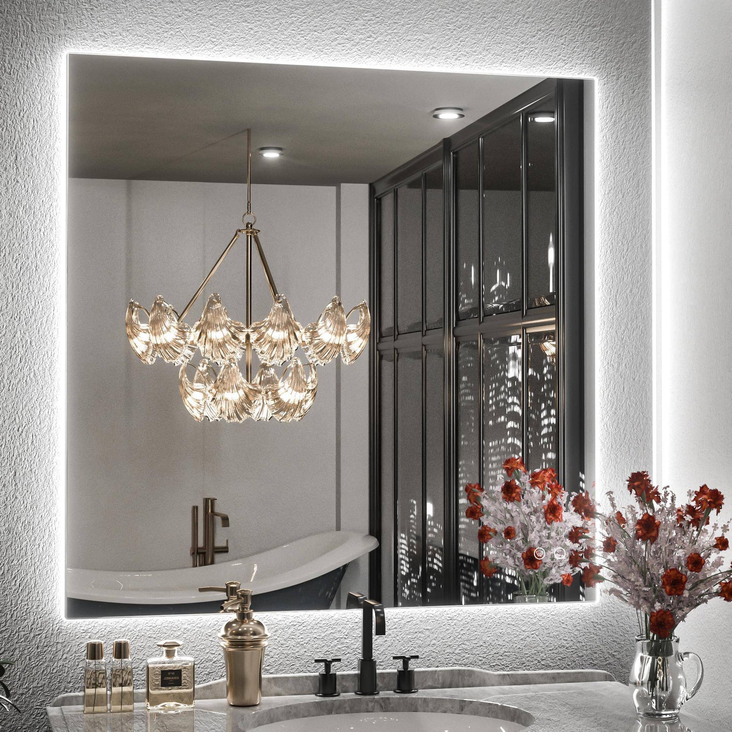 6000K Backlit LED Bathroom Mirror, Shatterproof, IP54, Anti-Fog - Lumens Depot