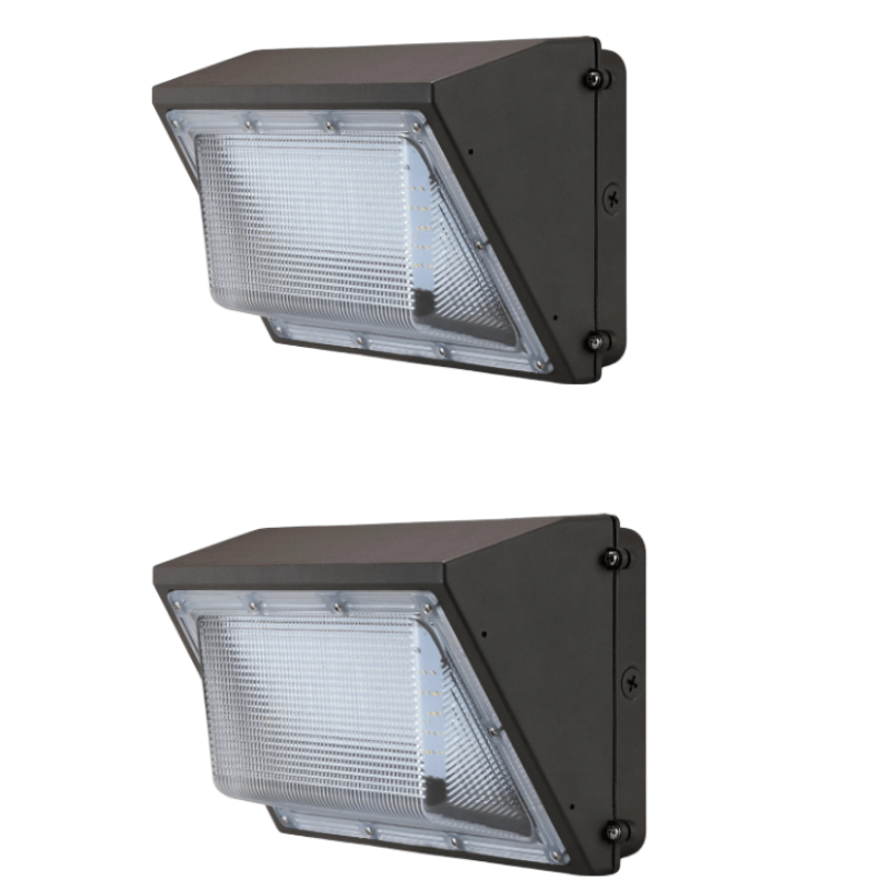 100W LED Wall Pack Light with Built-in Photocell Sensor, Adjustable Wattage (100W/80W/60W) & CCT (3000K/4000K/5000K), 130lm/W – UL & DLC Listed - Lumens Depot