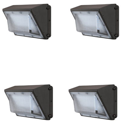 100W LED Wall Pack Light with Built-in Photocell Sensor, Adjustable Wattage (100W/80W/60W) & CCT (3000K/4000K/5000K), 130lm/W – UL & DLC Listed - Lumens Depot