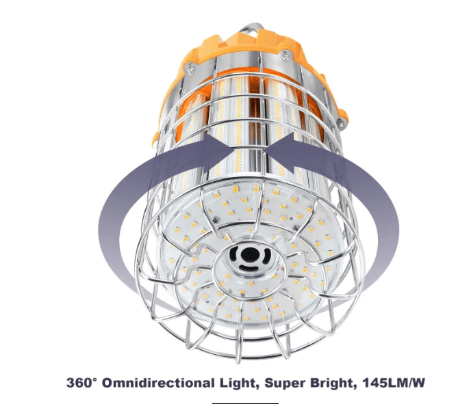 150W LED Work Light - 5000K, 360° Beam Angle, High CRI >80, 100-277V AC, ETL Certified for Factory & Warehouse - Lumens Depot