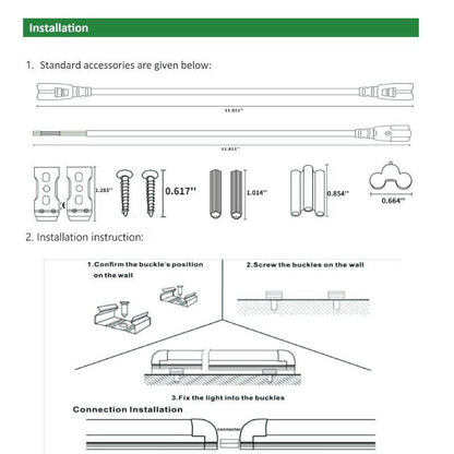 4ft LED Shop Lights- 30W - 6500K and 4200 Lumens, Striped Lens, V-shaped Linkable LED Integrated Tube- ETL Listed - Traic Dimming - Lumens Depot