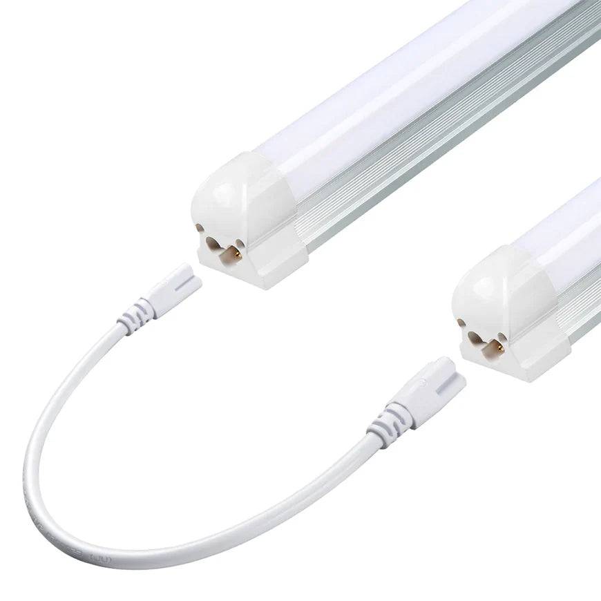 T8 Integrated 8ft LED Shop Lights - 60W, 5000K, 7200 Lumens, Frosted Linkable Fixture, Suitable for 100V-277V, ETL Listed - Lumens Depot